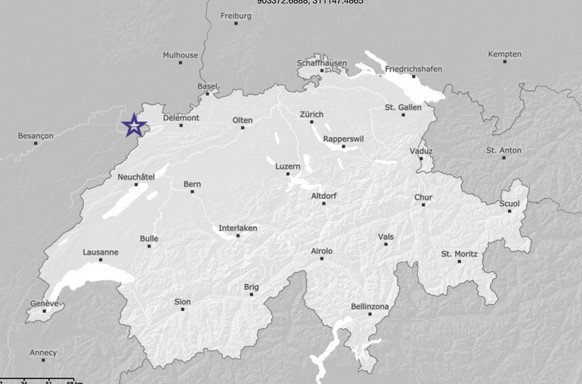 Erbeben bei Saignelegier im Jura, 27. Februar 2024