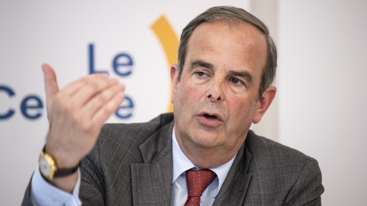 Parteipraesident Gerhard Pfister, Mitte-ZG, spricht am Dreikoenigsgespraech, am Montag, 6. Januar 2025, in Bern. (KEYSTONE/Peter Schneider)
