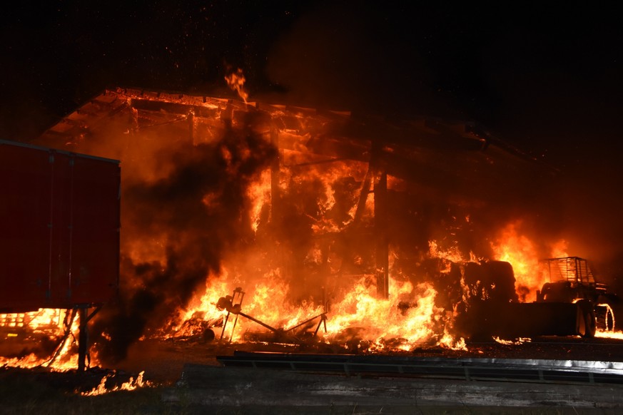 Der Kuhstall wurde beim Brand vollständig zerstört