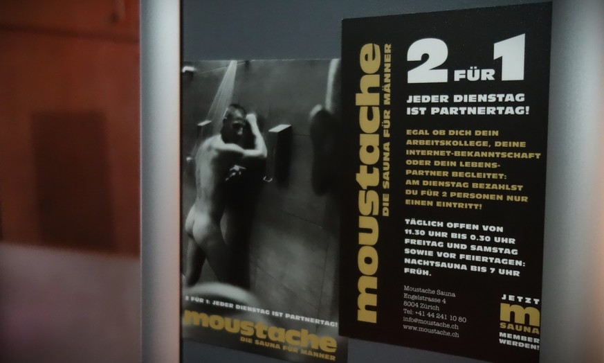 Detailed photos of the Mustache gay sauna in Zurich, November 13, 2023