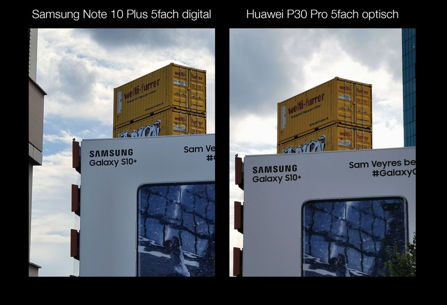 Vergleich Samsung Galaxy Note 10 Plus vs. Huawei P30 Pro Zoom