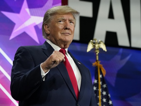 FILE - Former President Donald Trump speaks at the Road to Majority conference Friday, June 17, 2022, in Nashville, Tenn. As more details emerge about the Georgia investigation into possible illegal a ...