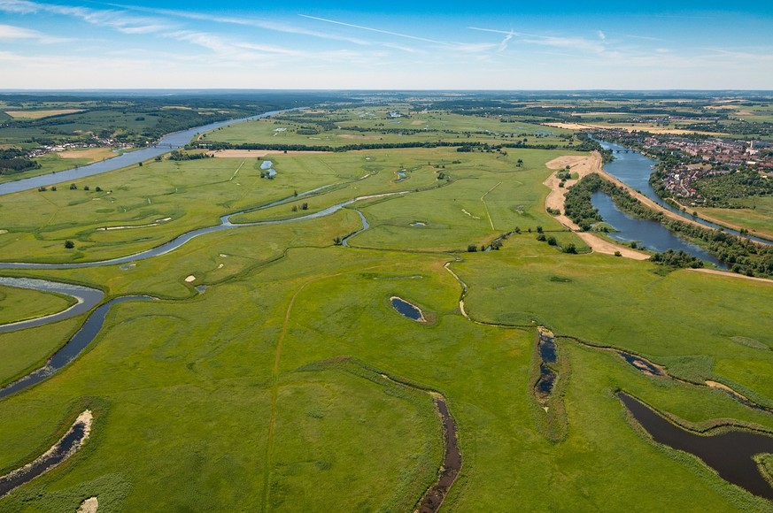 Nationalpark Unteres Odertal: Polderwiesen zwischen Krajnik Dolny (links) und Schwedt (rechts)
Von Ralf Roletschek - Eigenes Werk, GFDL 1.2, https://commons.wikimedia.org/w/index.php?curid=69756484