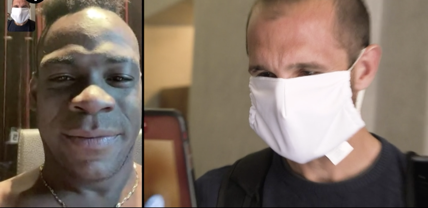 In einem Videocall sprachen Balotelli und Chiellini über ihre Auseinandersetzung.