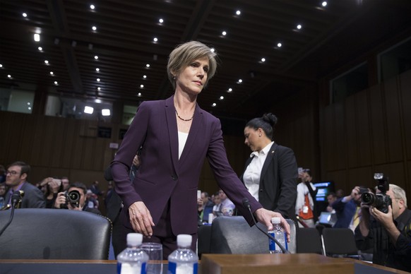 epa05951339 Former Acting Attorney General Sally Yates arrives to testify before the Senate Judiciary subcommittee hearing entitled, &#039;Russian Interference in the 2016 United States Election&#039; ...