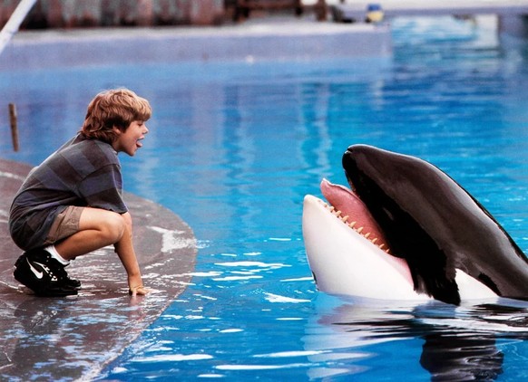 Jason James Richter and Keiko in Free Willy - Ruf der Freiheit (1993)