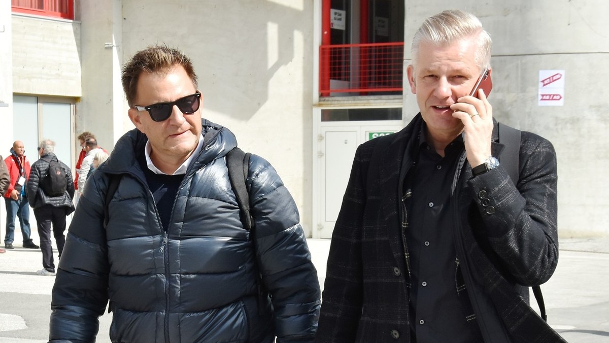 08.09.2019 Sion,Schweiz Fussball Herren Ssison 2019/2020 UEFA EM-Qualifikation Schweiz - Gibraltar Im Bild : Sascha Ruefer - Rainer Maria Salzgeber Schweizer Fernsehen Sportreporter SUI SRF Aktion 08  ...