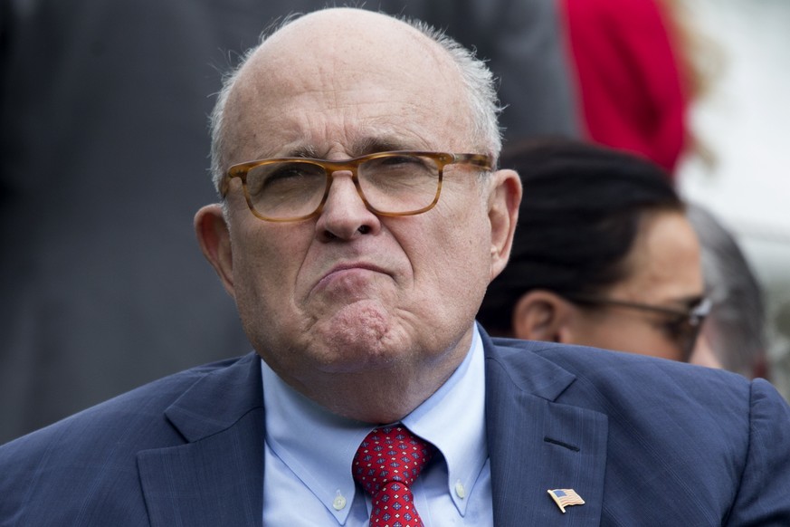 epa07872763 (FILE) - Attorney to US President Donald J. Trump, Rudy Giuliani attends the White House Sports and Fitness Day at the South Lawn of the White House in Washington, DC, USA, 30 May 2018 (re ...