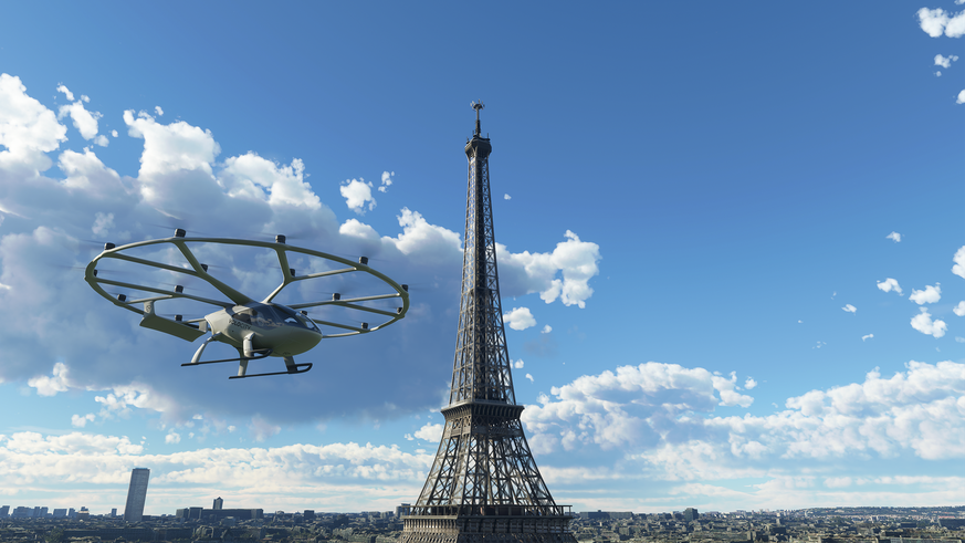 Mit dem Volokopter-Lufttaxi nach Paris. Das wird schon nach dem aktuellen Update möglich sein.