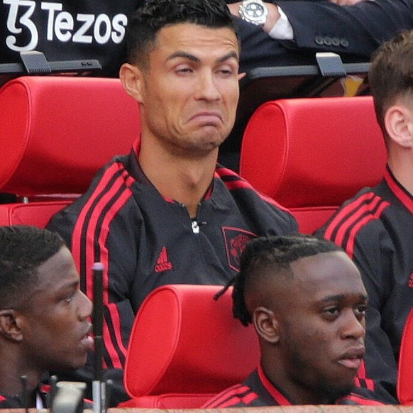 IMAGO / PA Images

Manchester United, ManU v Brighton and Hove Albion - Premier League - Old Trafford Manchester United manager Erik ten Hag (top right) and Cristiano Ronaldo (centre) before the Premi ...