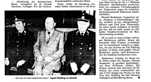 Der Fall Schilling im «Spiegel»-Artikel vom&nbsp;31. Dezember 1979.&nbsp;