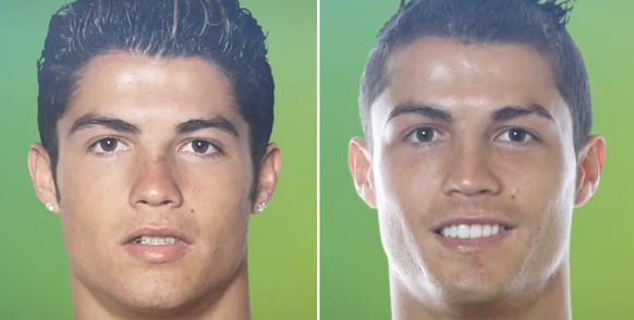 Ronaldo einst und jetzt.