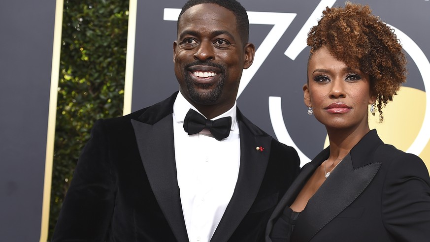 Sterling K. Brown, left, and Ryan Bathe arrive at the 75th annual Golden Globe Awards at the Beverly Hilton Hotel on Sunday, Jan. 7, 2018, in Beverly Hills, Calif. (Photo by Jordan Strauss/Invision/AP ...