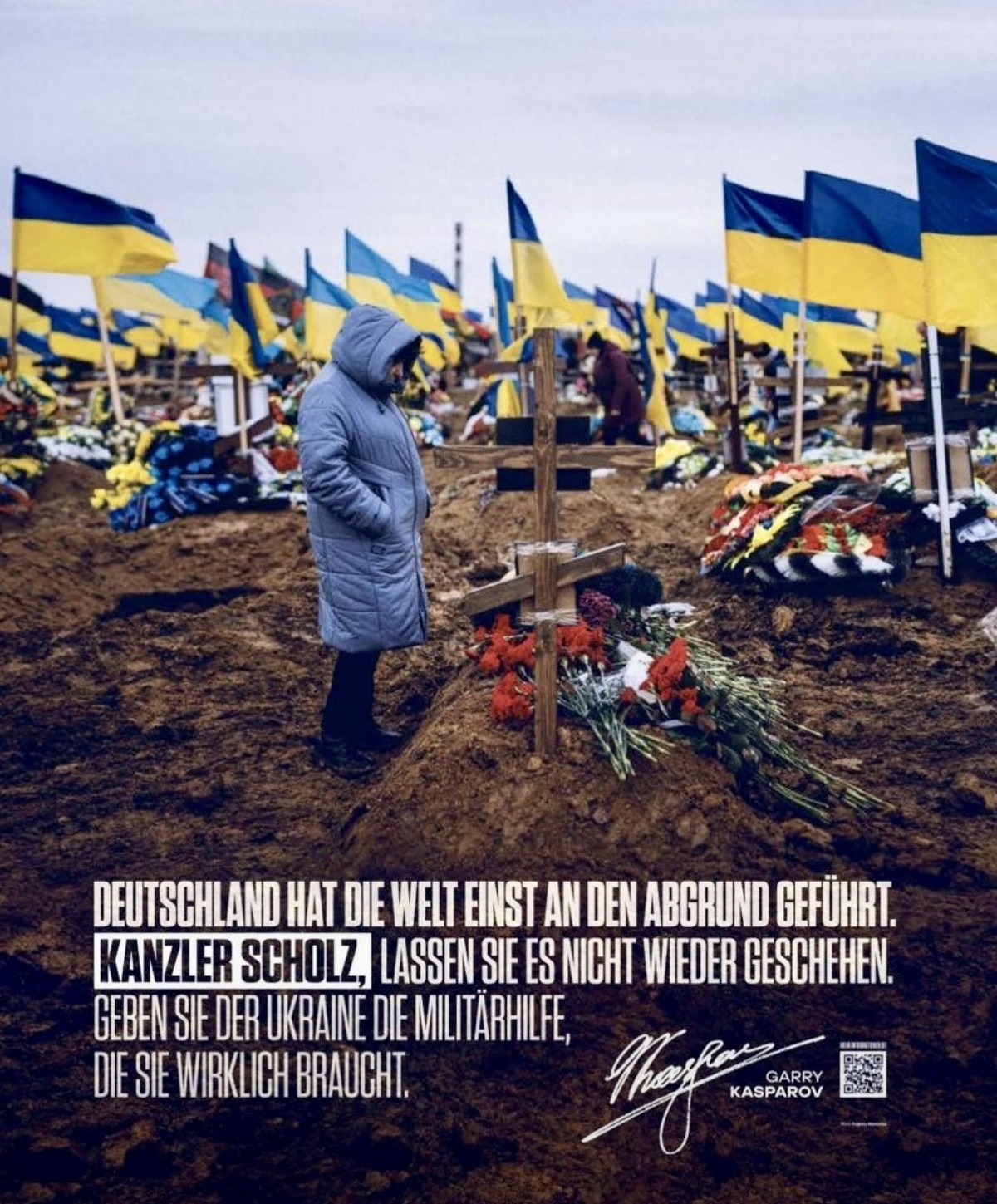 Aufruf an Deutschland, die Militärhilfe für die Ukraine zu garantieren.