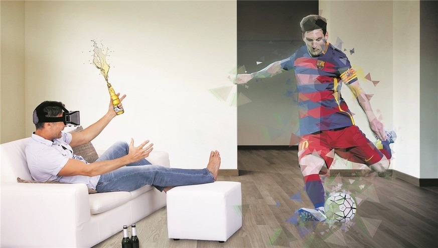 Ist das die Zukunft: Virtuelle Fussballspiele in den eigenen vier Wänden? Oder anders gesagt: Messi im Wohnzimmer?