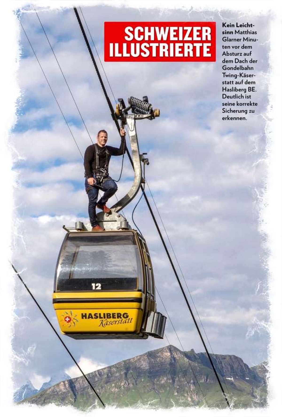 Matthias Glarner Gondel Hasliberg, Bild: Schweizer Illustrierte
