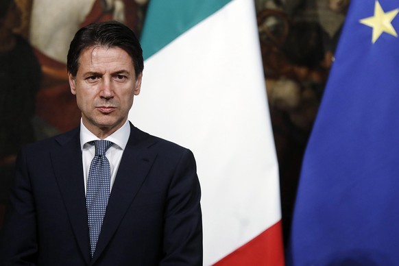 epa06804708 Italian premier Giuseppe Conte during the oath of the undersecretaries of the new government in Rome, Italy, 13 June 2018. EPA/Riccardo Antimiani