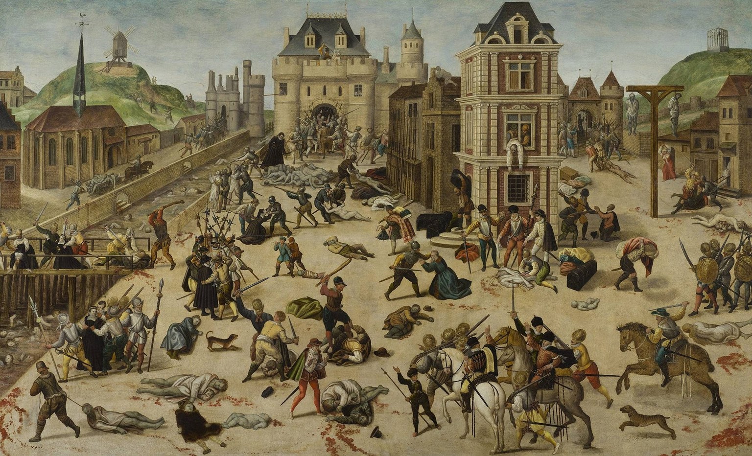 Die Hugenottenkriege waren eine Reihe von Bürgerkriegen, ausgelöst durch religiöse, machtpolitische und dynastische Konflikte, die Frankreich von 1562 bis 1598 verdüsterten. Höhepunkt war die Bartholo ...