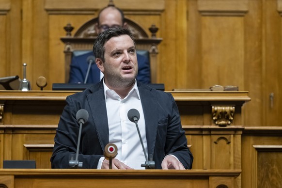 Jon Pult, SP-GR, aeussert sich an der Sommersession der Eidgenoessischen Raete, am Dienstag, 30. Mai 2023 im Nationalrat in Bern. (KEYSTONE/Alessandro della Valle)