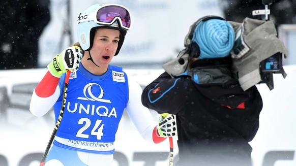 Jasmine Flury (SUI) am Sonntag, 14. Jänner 2018, waehrend der Abfahrt der Damen in Bad Kleinkirchheim. (KEYSTONE/APA/HANS KLAUS TECHT)