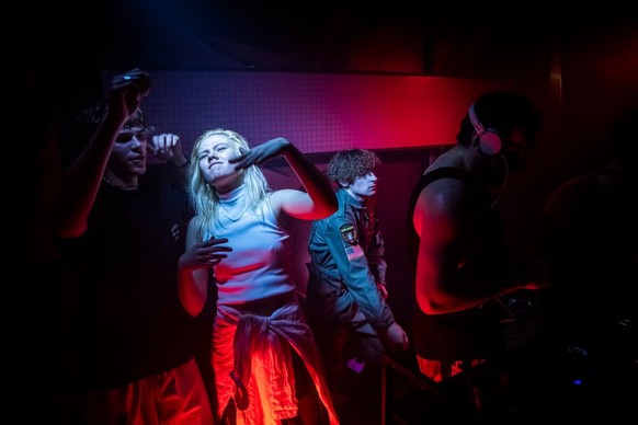 KYIV, UKRAINE - OCTOBER 29: People celebrate Halloween at a party in HVLV night club on October 29, 2022 in Kyiv, Ukraine. In recent weeks, Russia has escalated its attacks on Kyiv and other cities fa ...