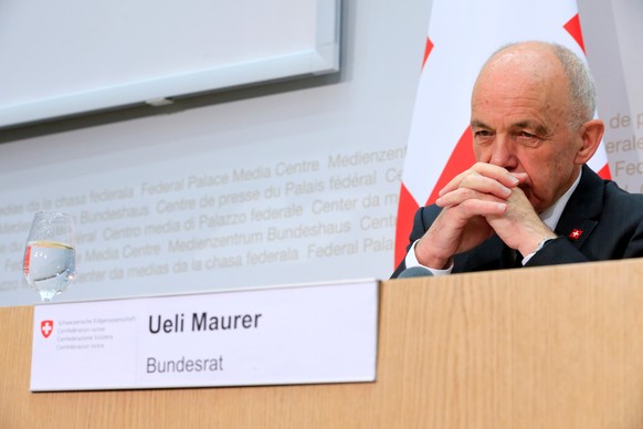 Swiss Finance Minister Ueli Maurer attends a news conference after the vote on the Corporate Tax Reform Act III in Bern, Switzerland February 12, 2017. REUTERS/Pierre Albouy