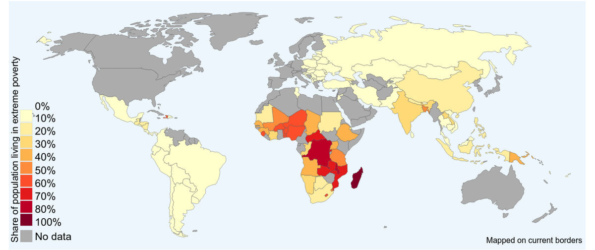 Wer in extremer Armut lebt, hat per Definition weniger als 1.90 US-Dollar pro Tag zur Verfügung. In den afrikanischen Ländern südlich der Sahara leben in absoluten Zahlen – entgegen dem weltweiten Tre ...