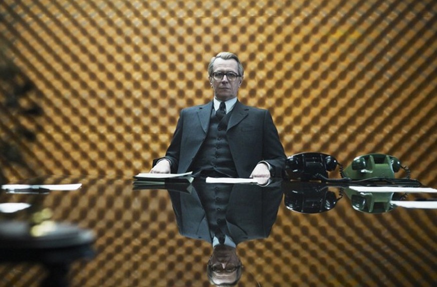 "Tinker, Tailor, Soldier, Spy" - (2011) Gary Oldman in John Le Carré's classic spy thriller. 
https://cdn.theplaylist.net/wp-content/uploads/2012/01/15061633/2011_tinker_tailor_soldier_ ...