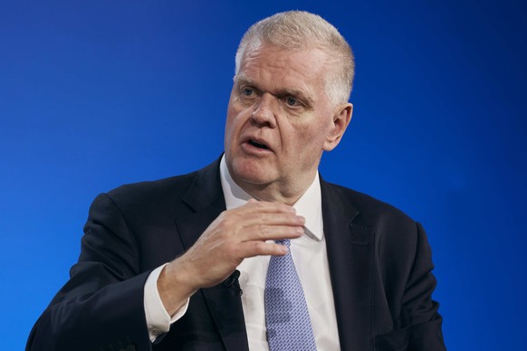 FILE - Group Chief Executive of HSBC, Noel Quinn, speaks during the Bloomberg Transition Finance Action Forum at the Plaza Hotel, on Sept. 19, 2023, in New York. HSBC, Europe&#039;s largest bank, says ...