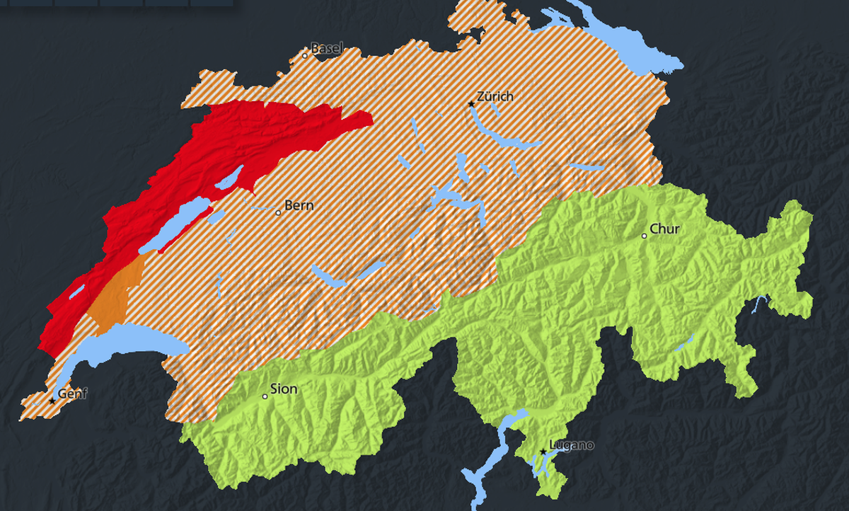 screenshot gewitterwarnung 31. juli 2024, meteoschweiz