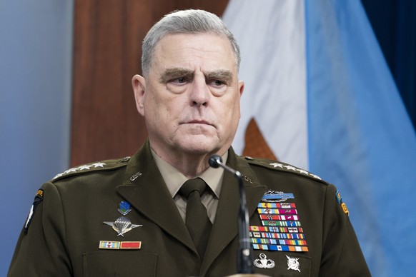 Joint Chiefs Chairman Gen. Mark Milley listens to a question during a media briefing at the Pentagon, Wednesday, July 20, 2022, in Washington. (AP Photo/Alex Brandon)
Mark Milley