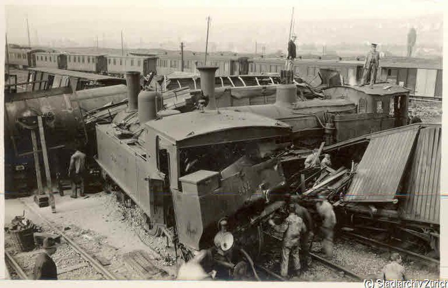 1921: Eisenbahnunglück, Herdernstrasse, SBB