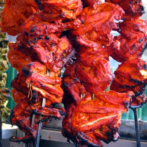 tandoori chicken huhn poulet indien rajahstan tandur tandoor huhn hühnchen essen food https://de.wikipedia.org/wiki/Tandur