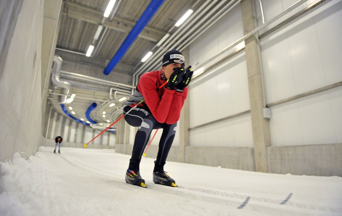Le fameux tunnel d'Oberhof.
