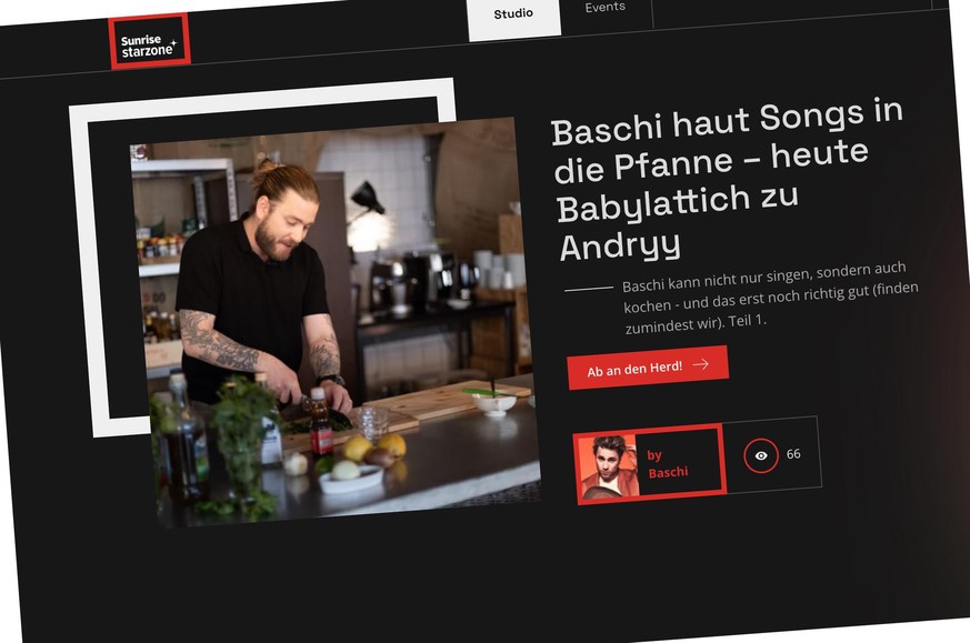 Zum neuen Angebot gehört ein neues Online-Portal – und dort tritt Baschi in Erscheinung.