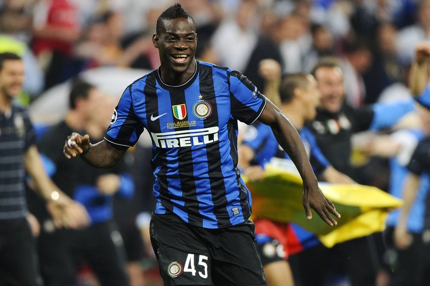 Bildnummer: 05946336 Datum: 22.05.2010 Copyright: imago/Gribaudi/ImagePhoto
Madrid 22/05/2010 - Finale Champions League / Sieger Inter Mailand - Mario Balotelli PUBLICATIONxNOTxINxITA; Madrid Herren F ...