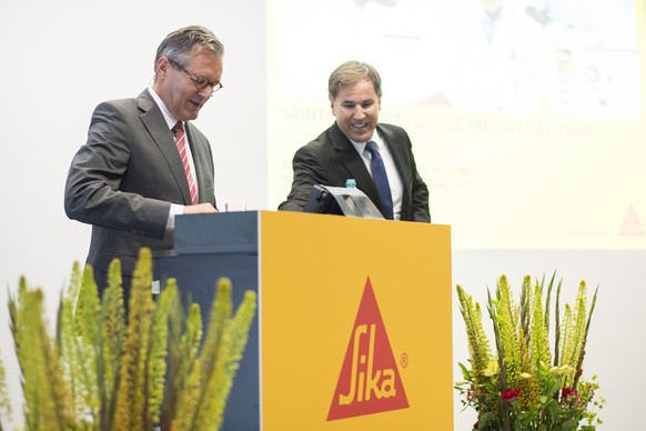 VR-Präsident Paul Hälg, links, mit CEO Jan Jenisch.