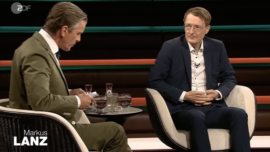 Karl Lauterbauch (rechts) zu Gast bei Markus Lanz.