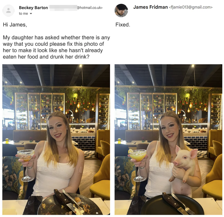 James Fridman Photoshop Trollerei