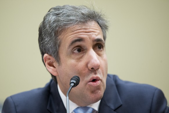 epa07402034 Michael Cohen, former attorney to US President Donald J. Trump, testifies before the House Oversight and Reform Committee in the Rayburn House Office Building in Washington, DC, USA, 27 Fe ...
