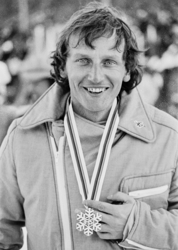 SKI ALPIN SAISON 73/74 WM 1974 St. Moritz Herren Kombination 10.02.1974 Andrzej BACHLEDA (POL) FOTO: WEREK Pressebildagentur xxNOxMODELxRELEASExx *** SKI ALPIN SAISON 73 74 WM 1974 St Moritz Men Combi ...