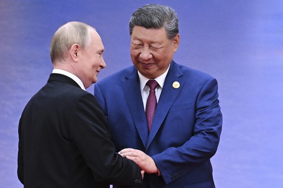 FILE - Russian President Vladimir Putin, left, and Chinese President Xi Jinping greet each other in Tianjin, China, on Aug. 31, 2025. (Sergei Bobylev, Sputnik, Kremlin Pool Photo via AP, File)
Russia  ...