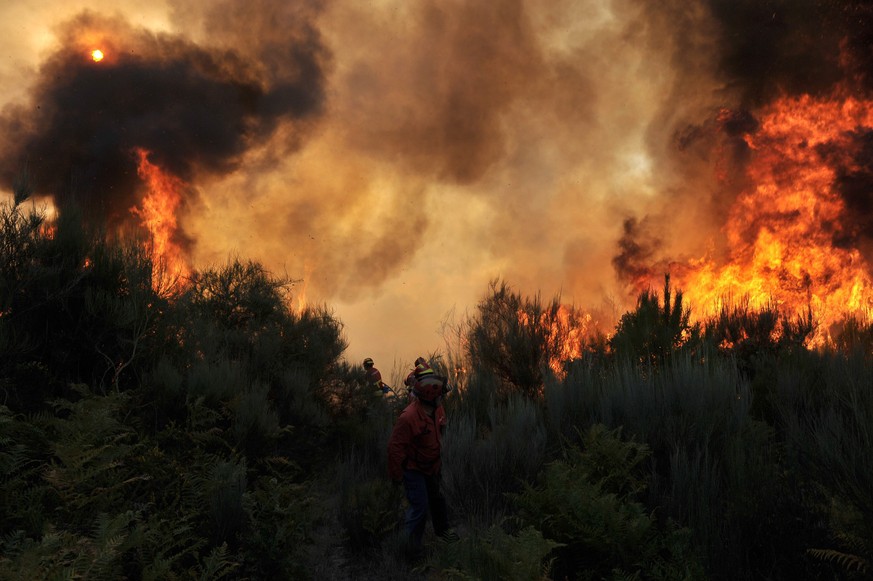 Auch in der Region Portalegre wütete das Feuer.&nbsp;Wie ein Sprecher der Rettungskräfte sagte, tun dort mehr als 300 Feuerwehrleute «ihr bestes, damit das Feuer nicht die Häuser erreicht».