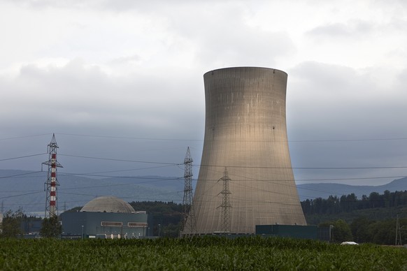 ARCHIV --- ZUR ABSTIMMUNG UEBER DIE &quot;ATOMAUSSTIEGS-INITIATIVE&quot; STELLEN WIR IHNEN FOLGENDES BILD ZUR VERFUEGUNG --- Nuclear power plant Goesgen in the canton of Solothurn, Switzerland, pictur ...