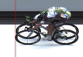 Knapper geht nicht: Fotofinish zwischen Trentin (vorne) und Sagan.