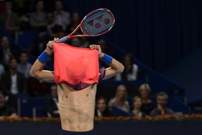 Borna Coric haderte während dem Spiel mit sich selbst.