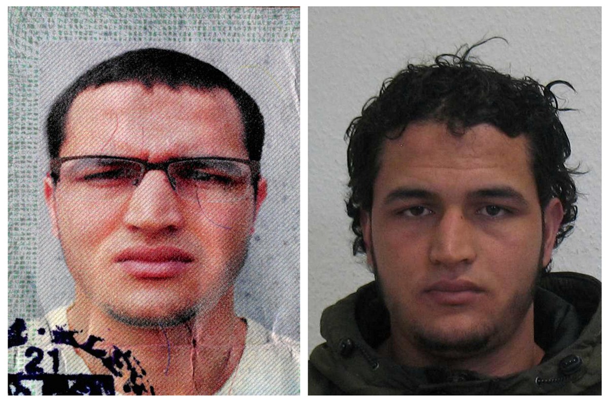 Handout pictures released on December 21, 2016 and acquired from the web site of the German Bundeskriminalamt (BKA) Federal Crime Office show suspect Anis Amri searched in relation with the Monday ...