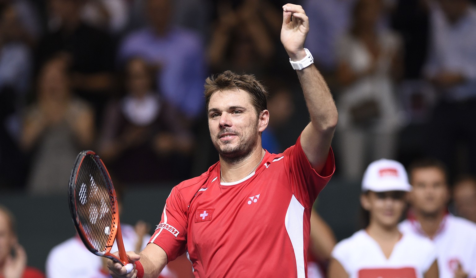 Stan Wawrinka bringt die Schweiz mit 2:0 in Führung.