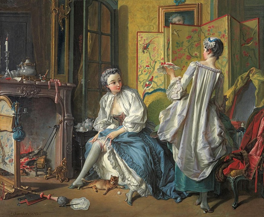 François Boucher, «La Toilette», 1742.
https://www.museothyssen.org/en/collection/artists/boucher-francois/toilette