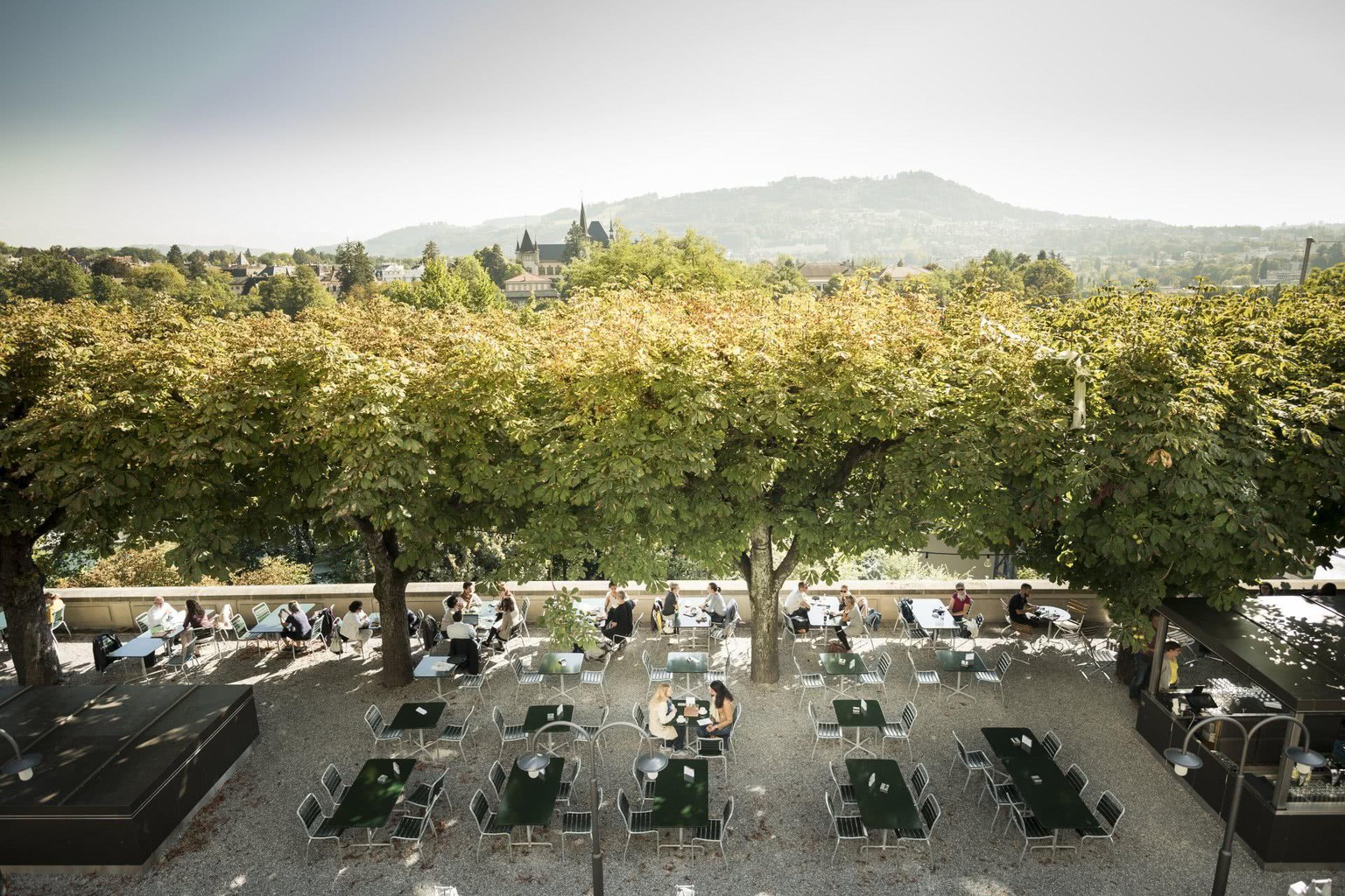 Die Terrasse des Berner Casinos bleibt wegen den Schutzmassnahmen ausgerechnet am Sonntag geschlossen.